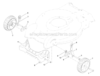 Front_Wheel_And_Height-Of-Cut_Assembly Diagram and Parts List for 10632  Lawn Boy Lawn Mower